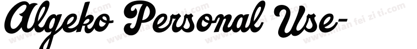 Algeko Personal Use字体转换